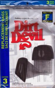 15016: Dirt Devil Type F Vacuum Cleaner Dust Bags 3 Pack for M & MO